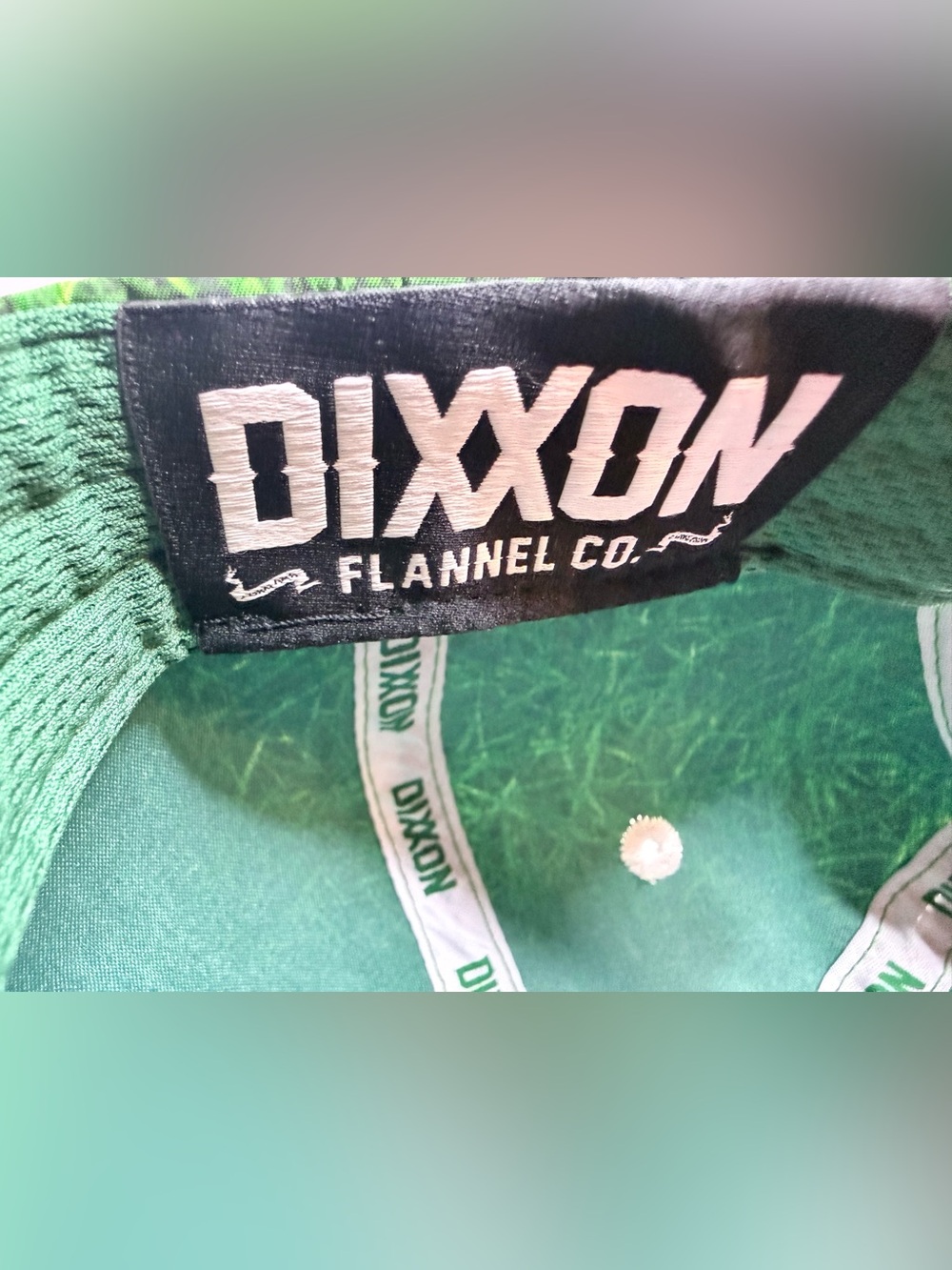 Dixxon Flannel Co Ford Snapback Hat Mens Green Grass Print Rope Trucker Cap - Picture 8 of 8